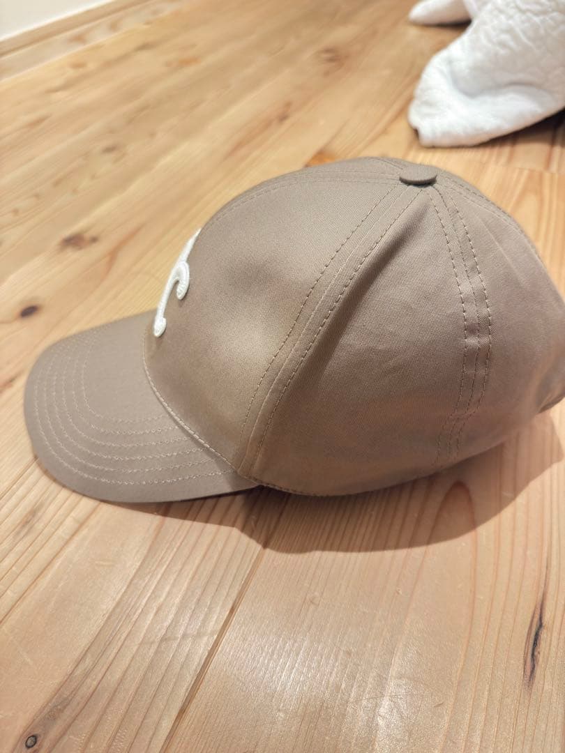 CELINE セリーヌ キャップ グレージュ Lサイズ