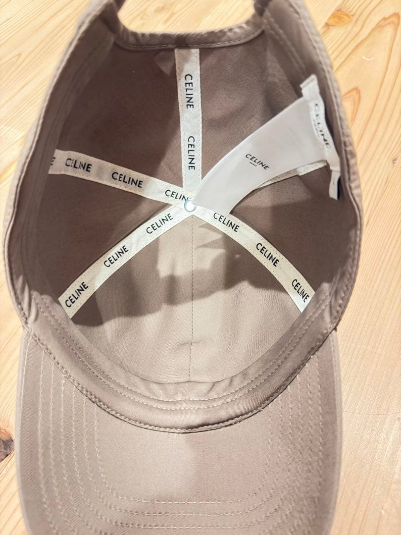 CELINE セリーヌ キャップ グレージュ Lサイズ