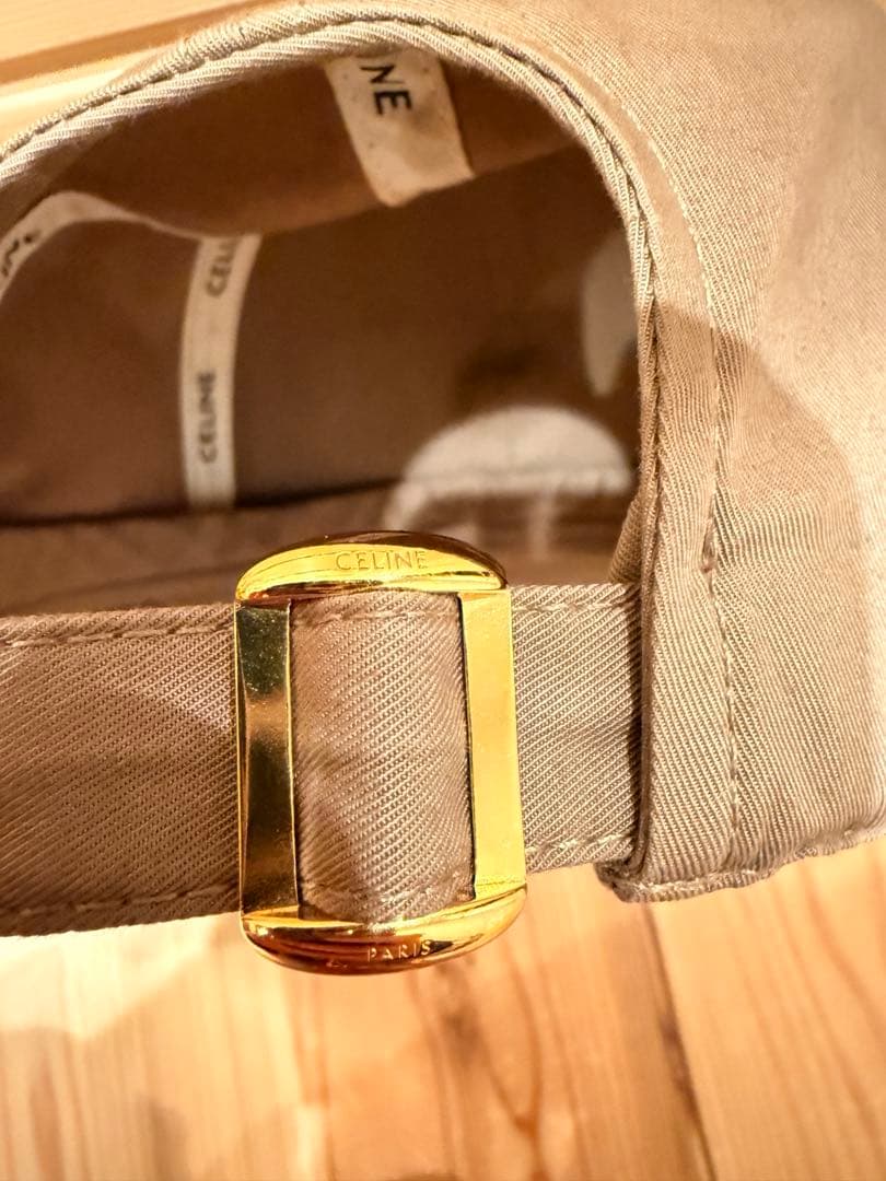CELINE セリーヌ キャップ グレージュ Lサイズ