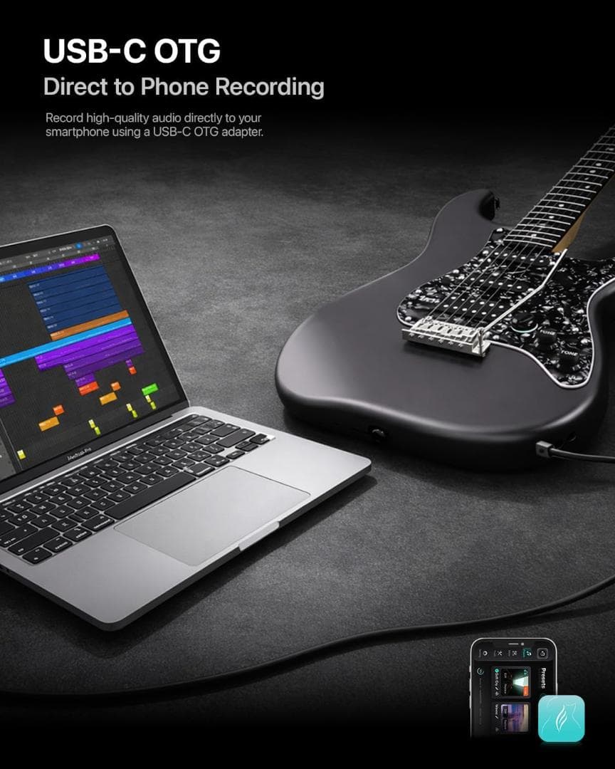 新品 Enya XMARI スマートエレキギター 内蔵DSPエフェクター セット