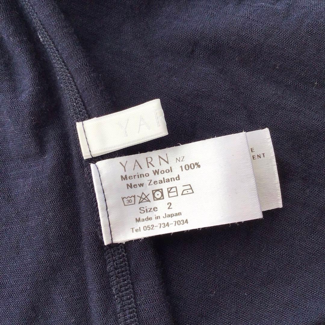 YARN メリノウール　ブラキャミソール　紺色（M〜L）