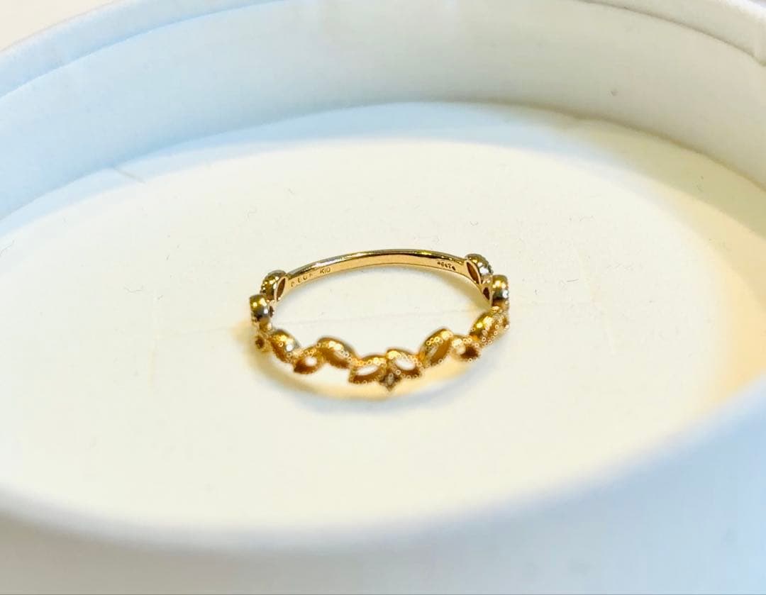 Agete k10 リーフリング　11号