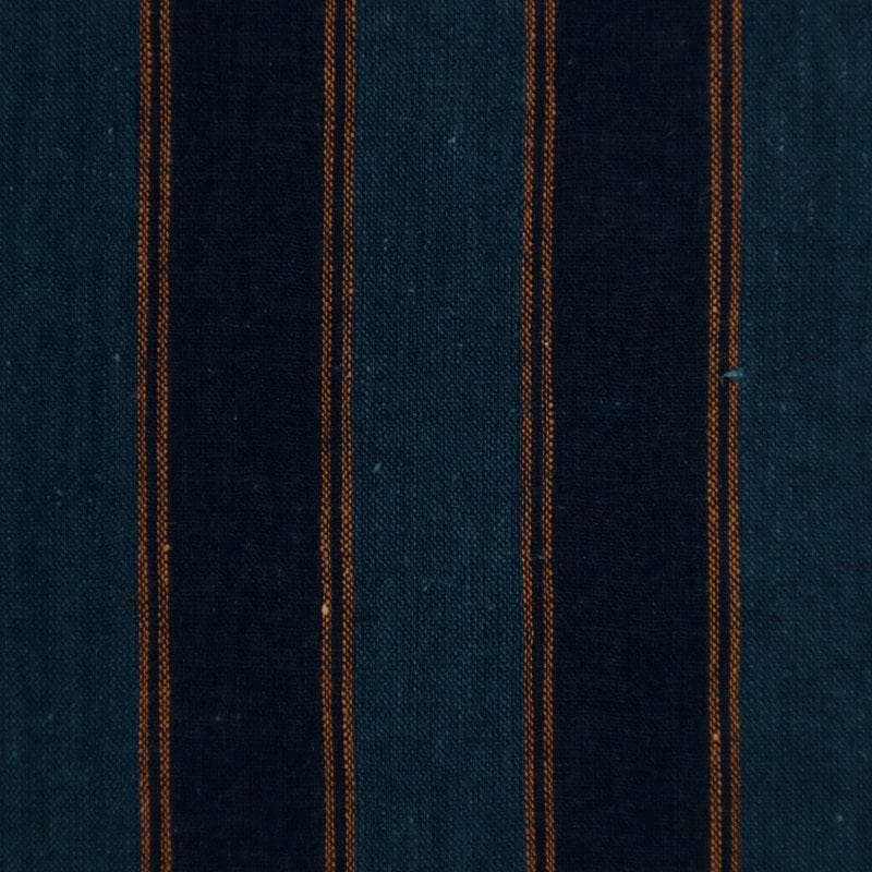 《反物■小千谷綿麻ちぢみ■本藍染■小紋◆シンプル縞模様◆夏着物◆反24-75》