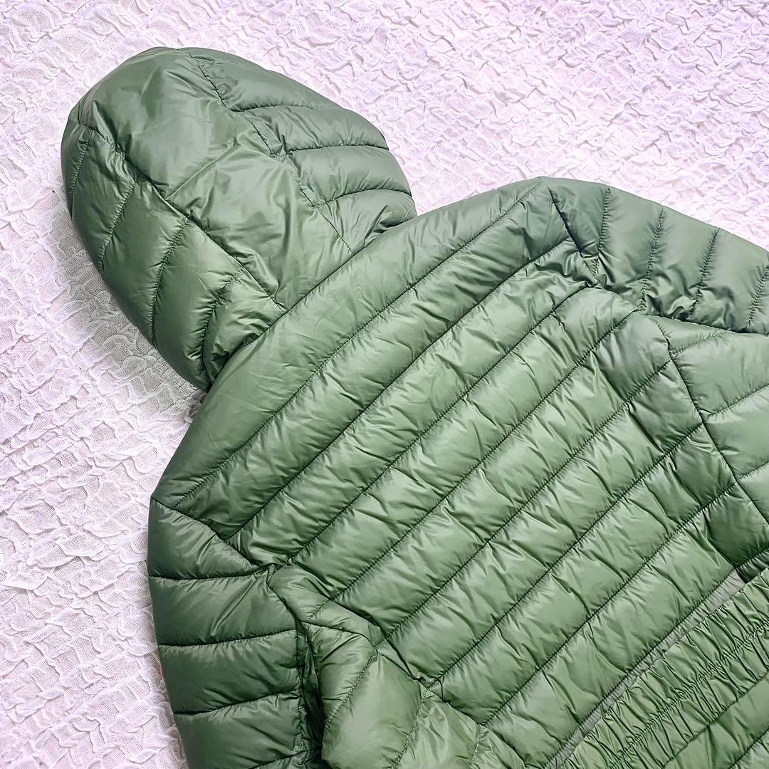 美品　セイブザダック エコダウン ロングコート ベルト ワッペン　オリーブ