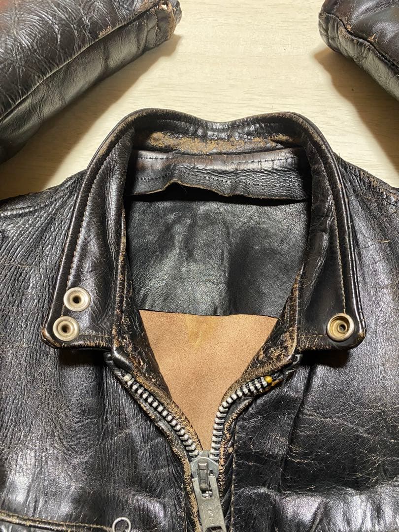 ヴィンテージホースハイド　シングルライダースジャケット