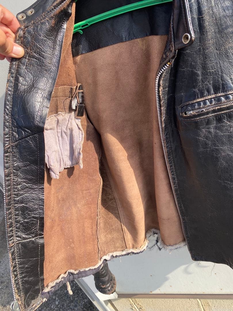 ヴィンテージホースハイド　シングルライダースジャケット