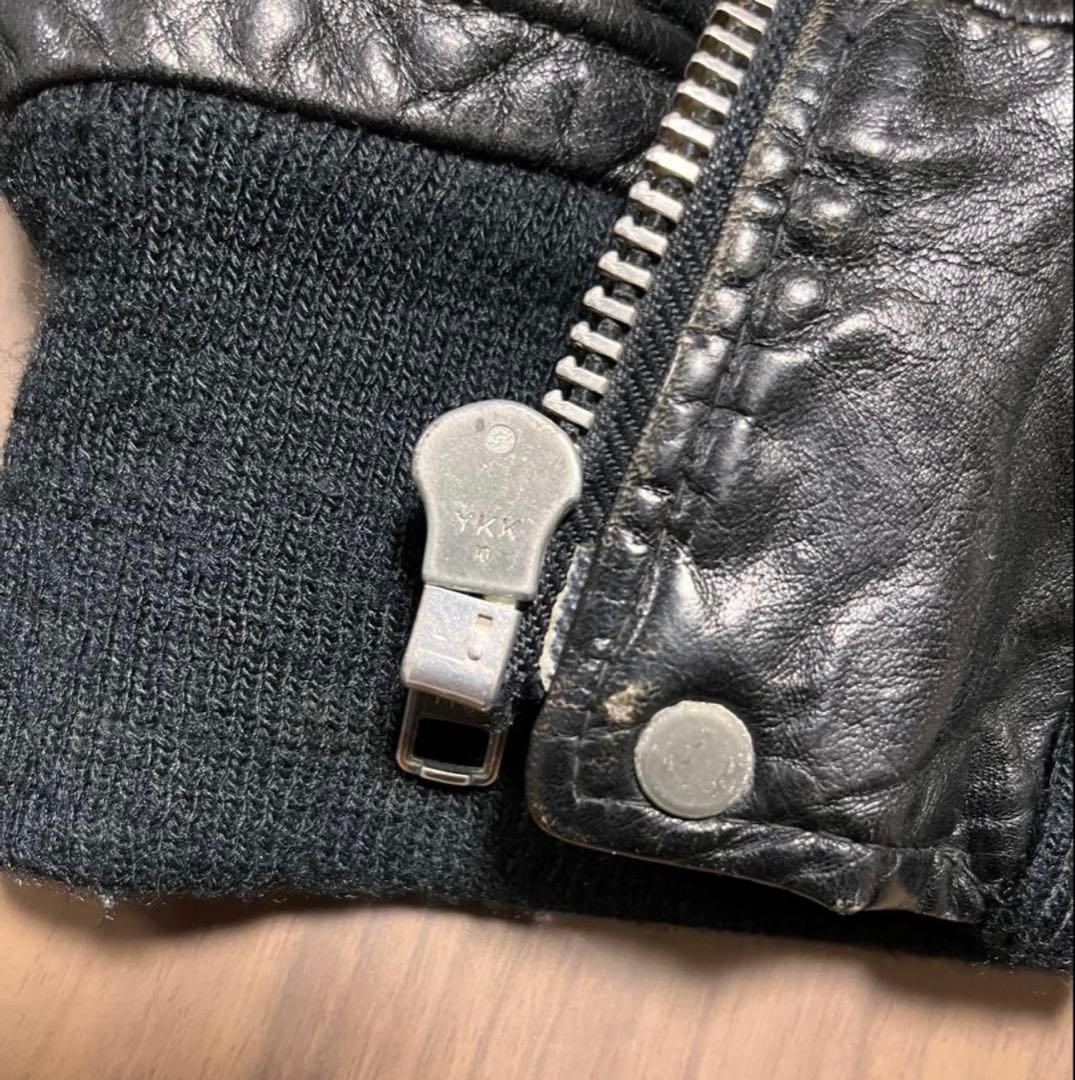 限定値下げショット　A2 レザージャケット　46 黒　ブラック　フライトジャケッ
