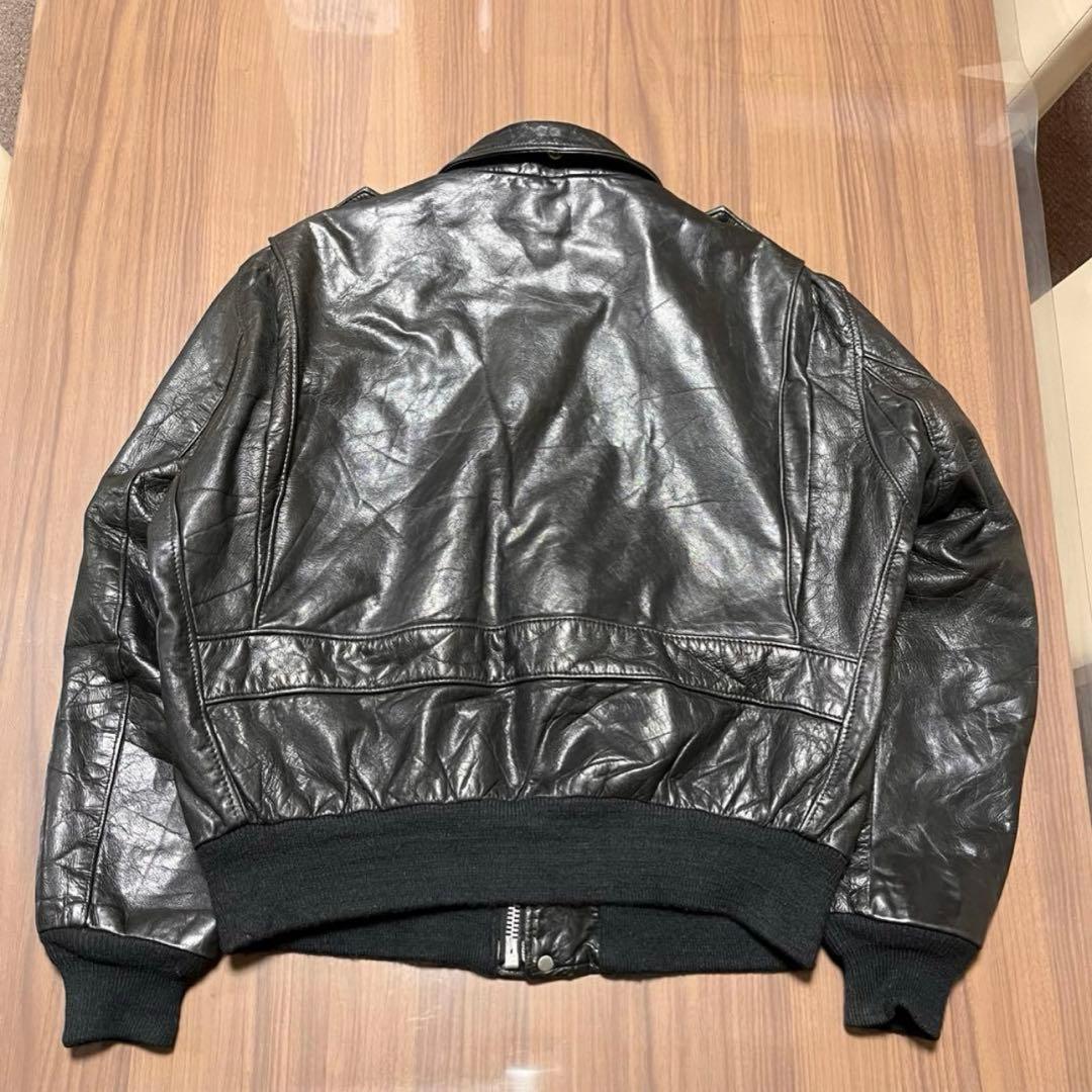 限定値下げショット　A2 レザージャケット　46 黒　ブラック　フライトジャケッ
