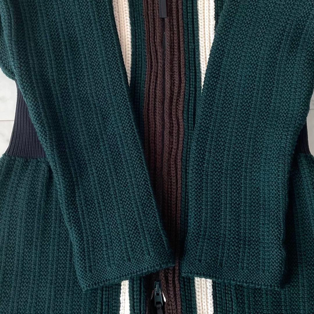 MARNI ニットカーディガン チュニック ウール 38 ダブルジップ ①