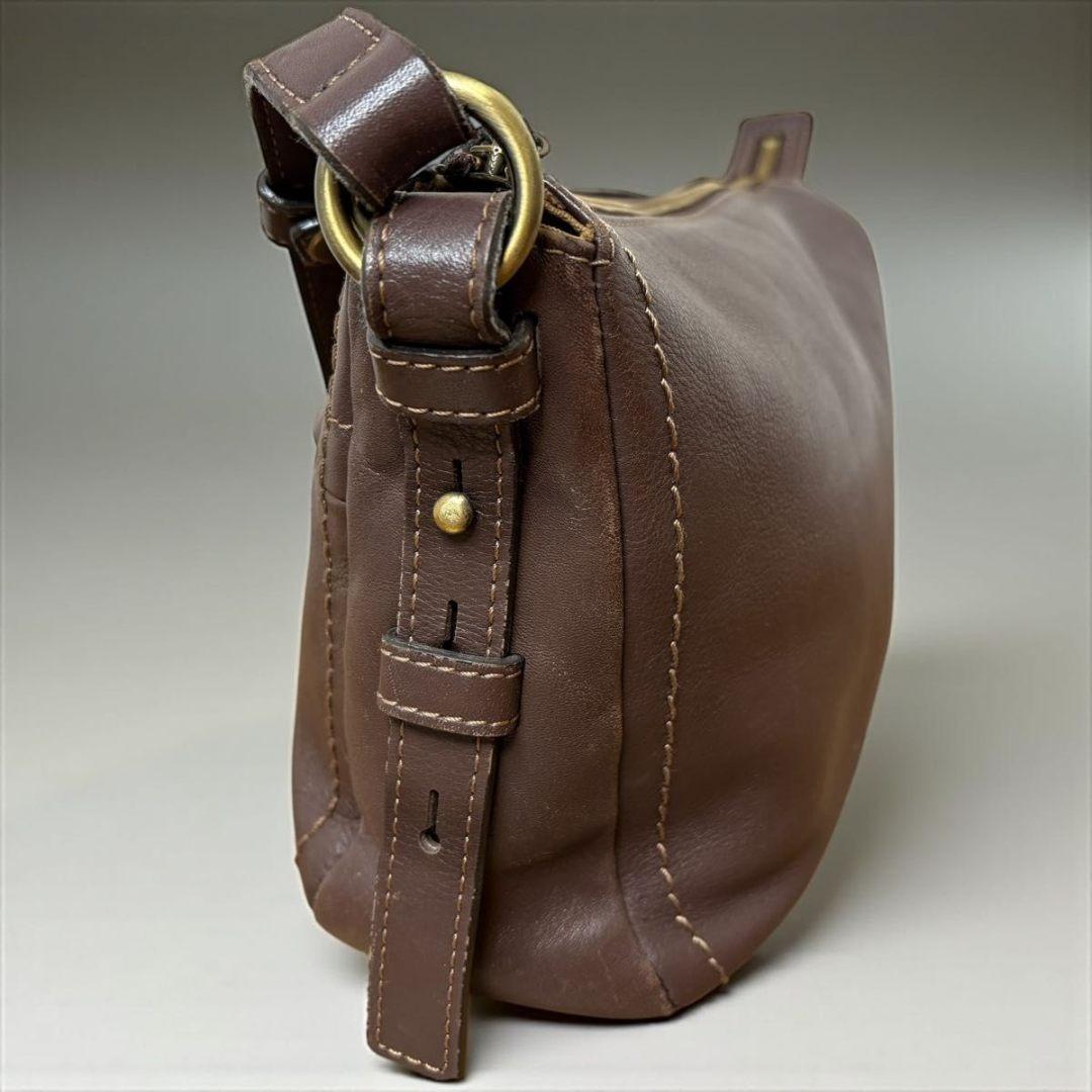 土屋鞄 ショルダーバッグ トーンオイルヌメ ブラウン オールレザー 斜め掛け