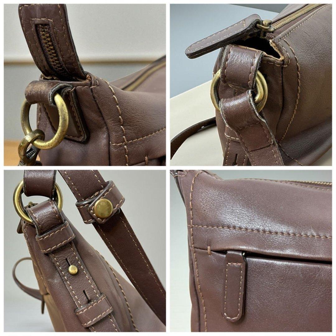 土屋鞄 ショルダーバッグ トーンオイルヌメ ブラウン オールレザー 斜め掛け