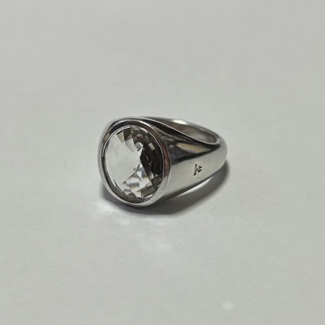 【レア・最安値】トムウッド　ドームリング　シグネットリング　クリスタル　46