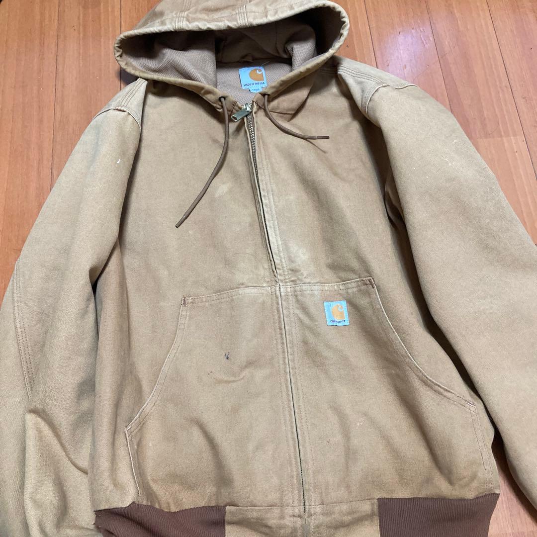 00年代 USA製 Carhartt カーハート アクティブジャケット ブラウン