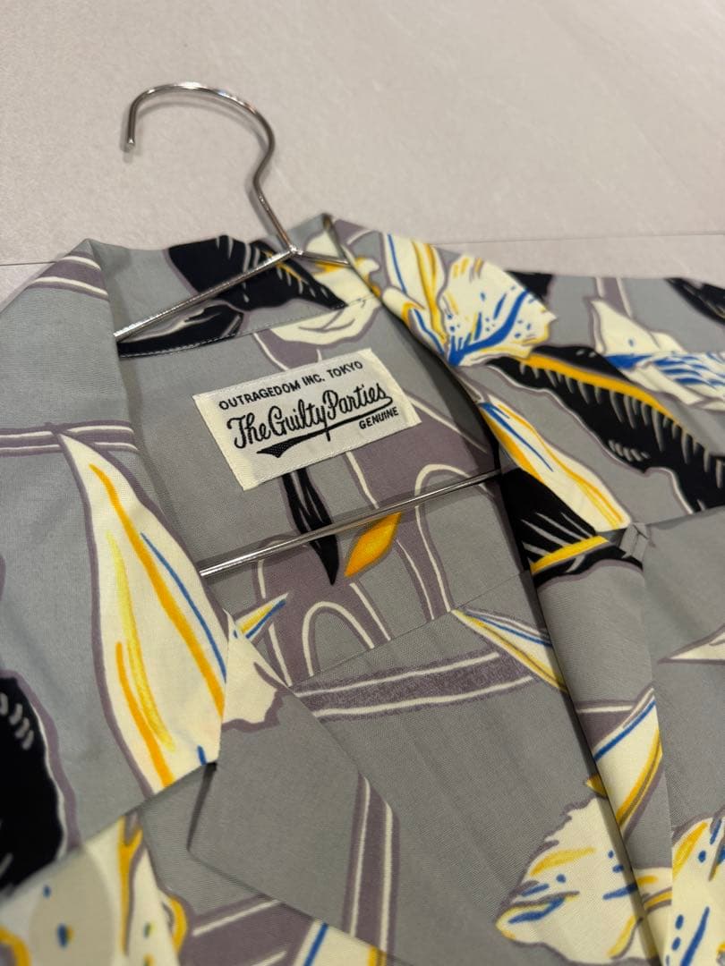 【極美品/キムタク】GUILTY PARTIES レーヨン アロハシャツ グレー