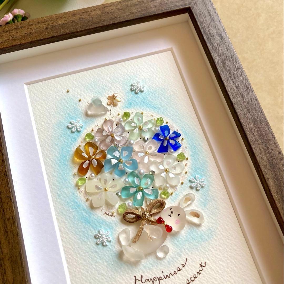 みときち　オーダー受付　シーグラス／天然石／フレームアート