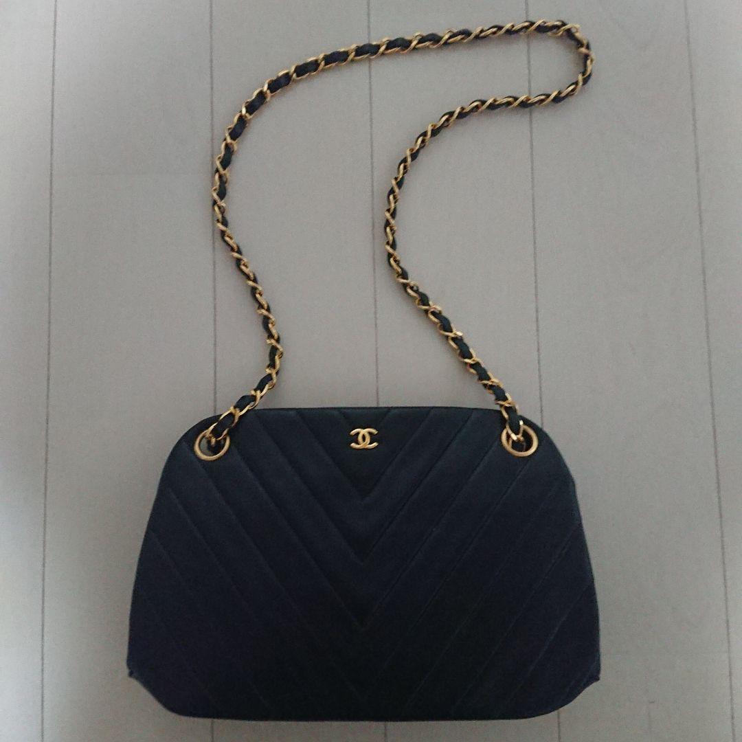 最終‼️極美品❤CHANELハンドバッグ Vステッチブラック レザー 2way