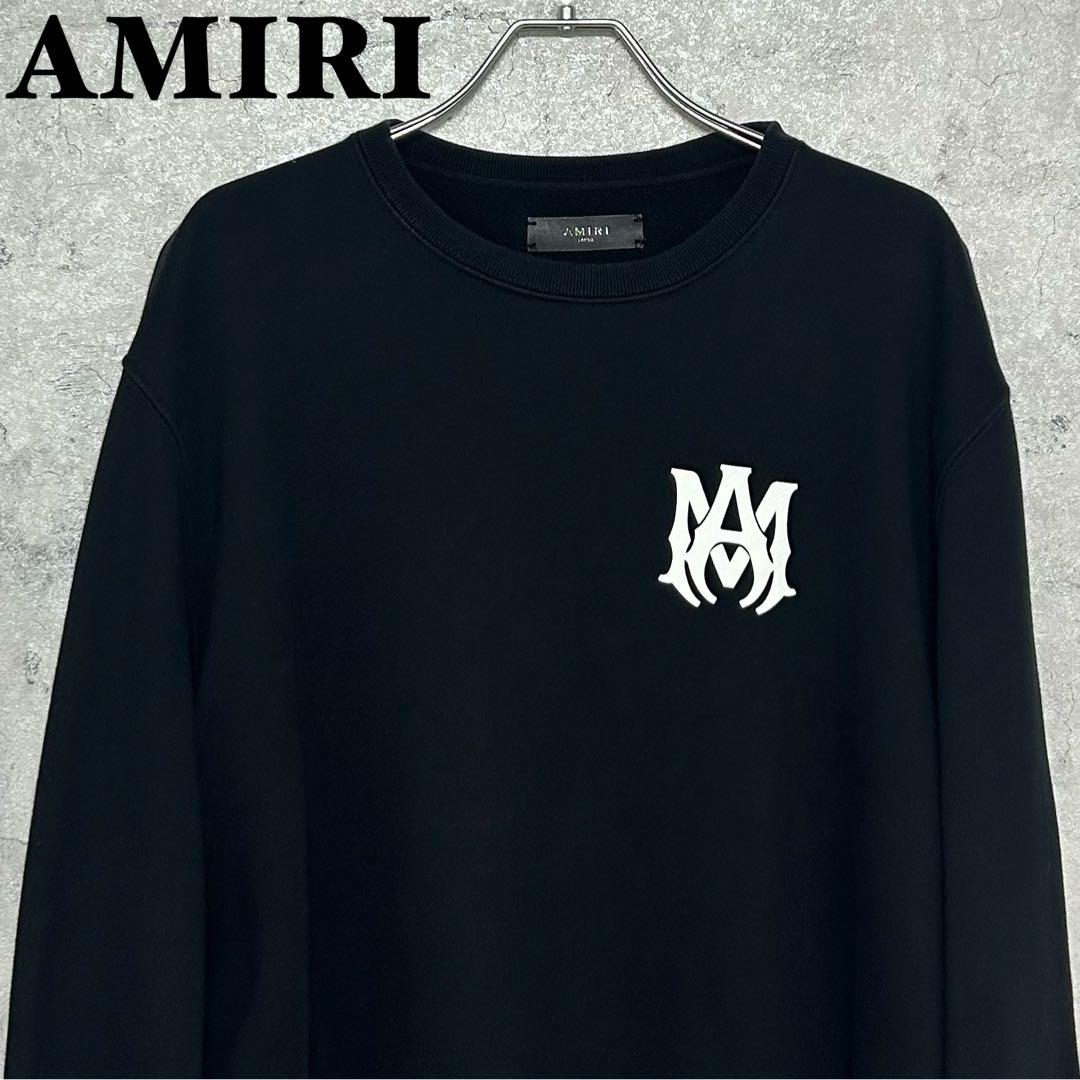 【人気】AMIRI MA LOGO CREWNECK スウェット トレーナー 黒
