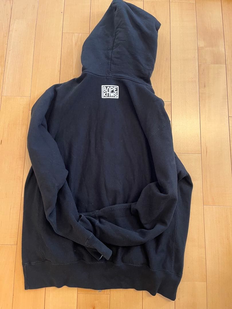 A BATHING APE MILO フルジップパーカー グレー エイプ　L