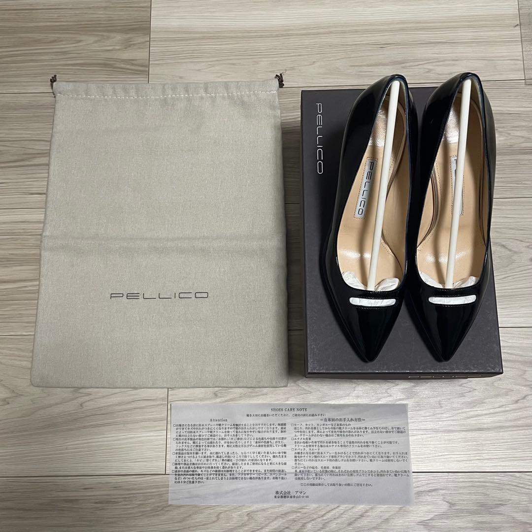 ☆未使用☆ペリーコPELLICO ANDREA パンプス　エナメル　ブラック