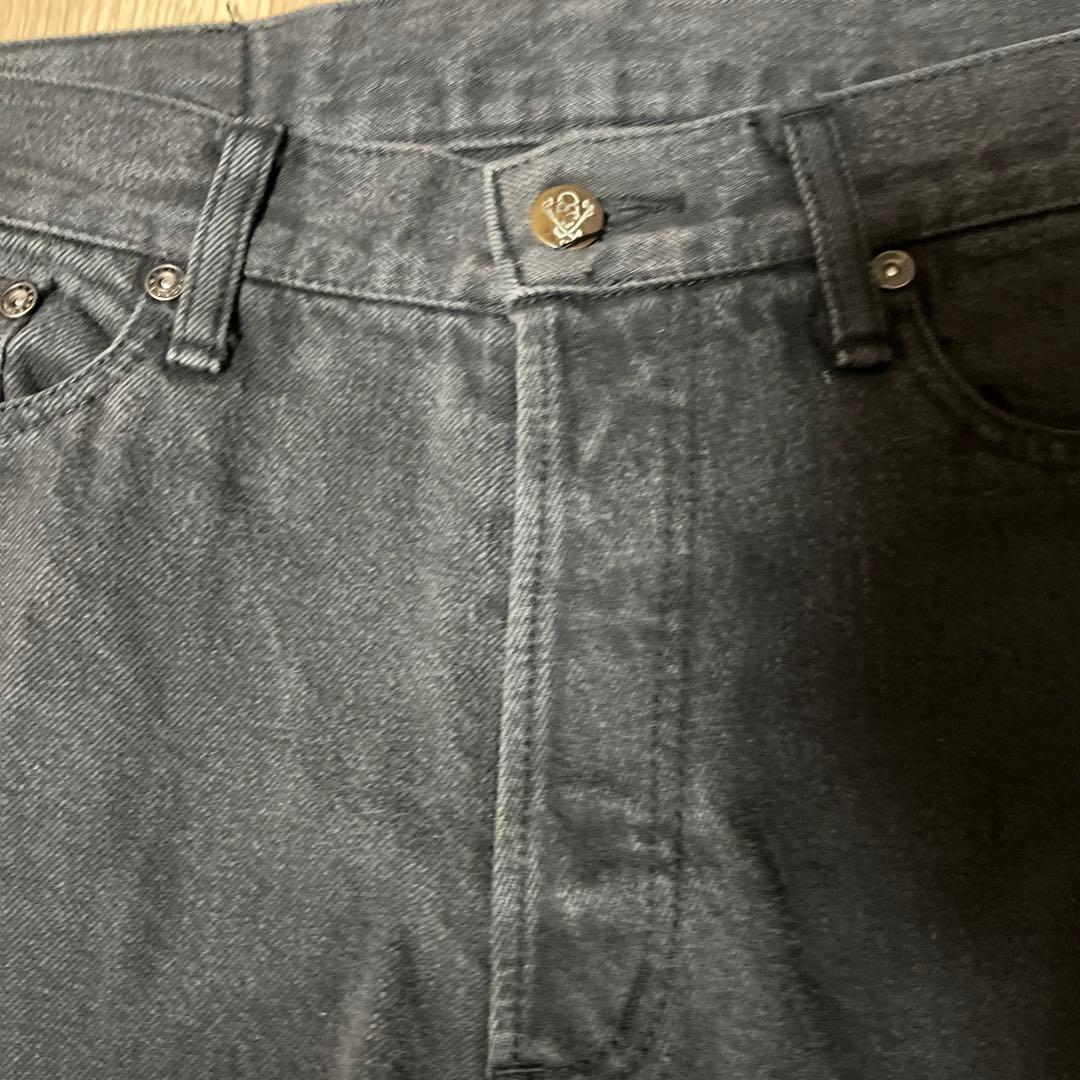 ケルト&コブラ J1-B W31L32 ブラック レザー デニムパンツ ジーンズ