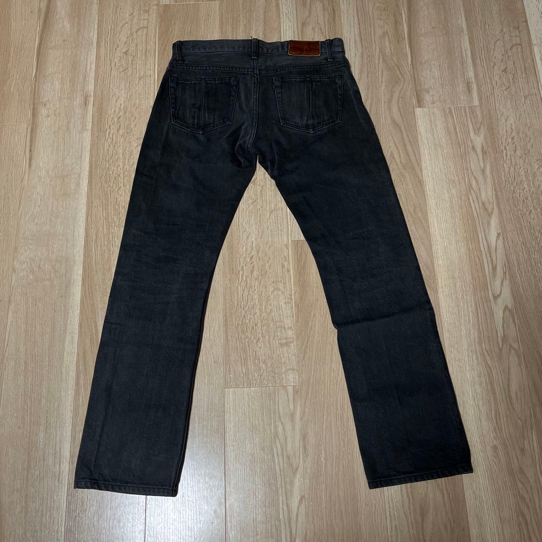 ケルト&コブラ J1-B W31L32 ブラック レザー デニムパンツ ジーンズ