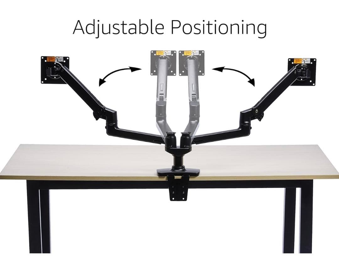 Amazonベーシック　デュアルモニターアーム　エルゴトロンOEM