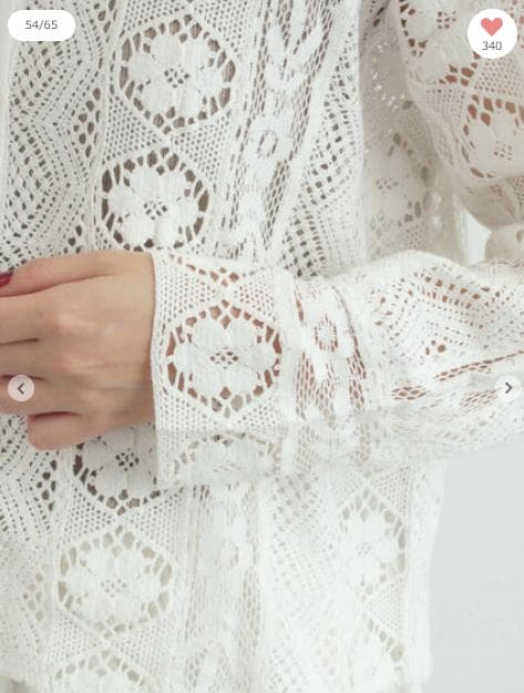 【完売 ツハル 新品】レースパッチワークセーラー襟ブラウス TSUHARU オフ