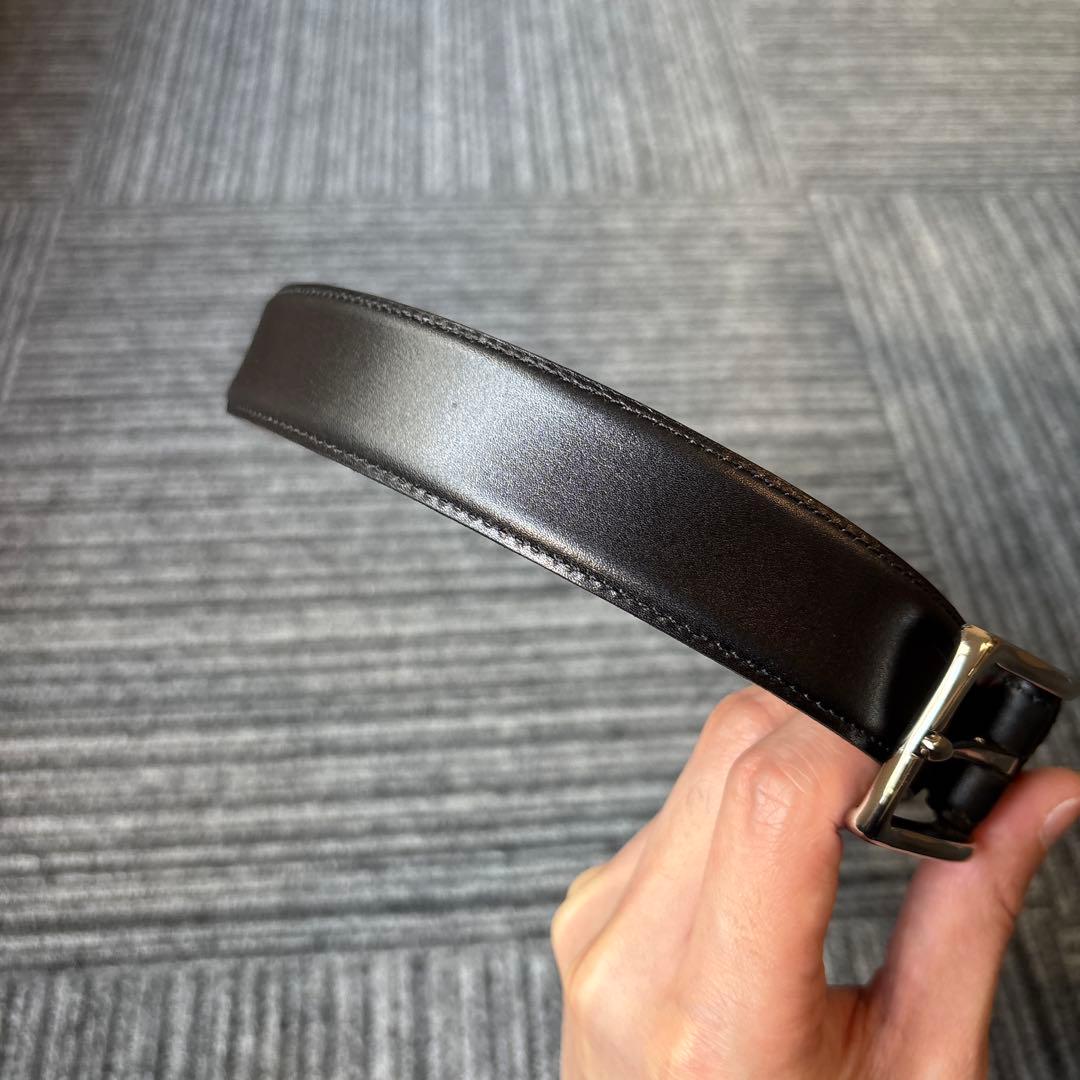 【極美品】ARNOLD WILLS & CO. 黒 カーフレザー ベルト 30