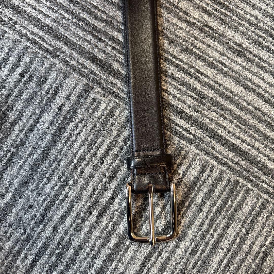 【極美品】ARNOLD WILLS & CO. 黒 カーフレザー ベルト 30