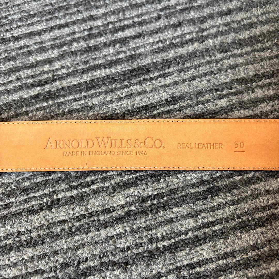 【極美品】ARNOLD WILLS & CO. 黒 カーフレザー ベルト 30