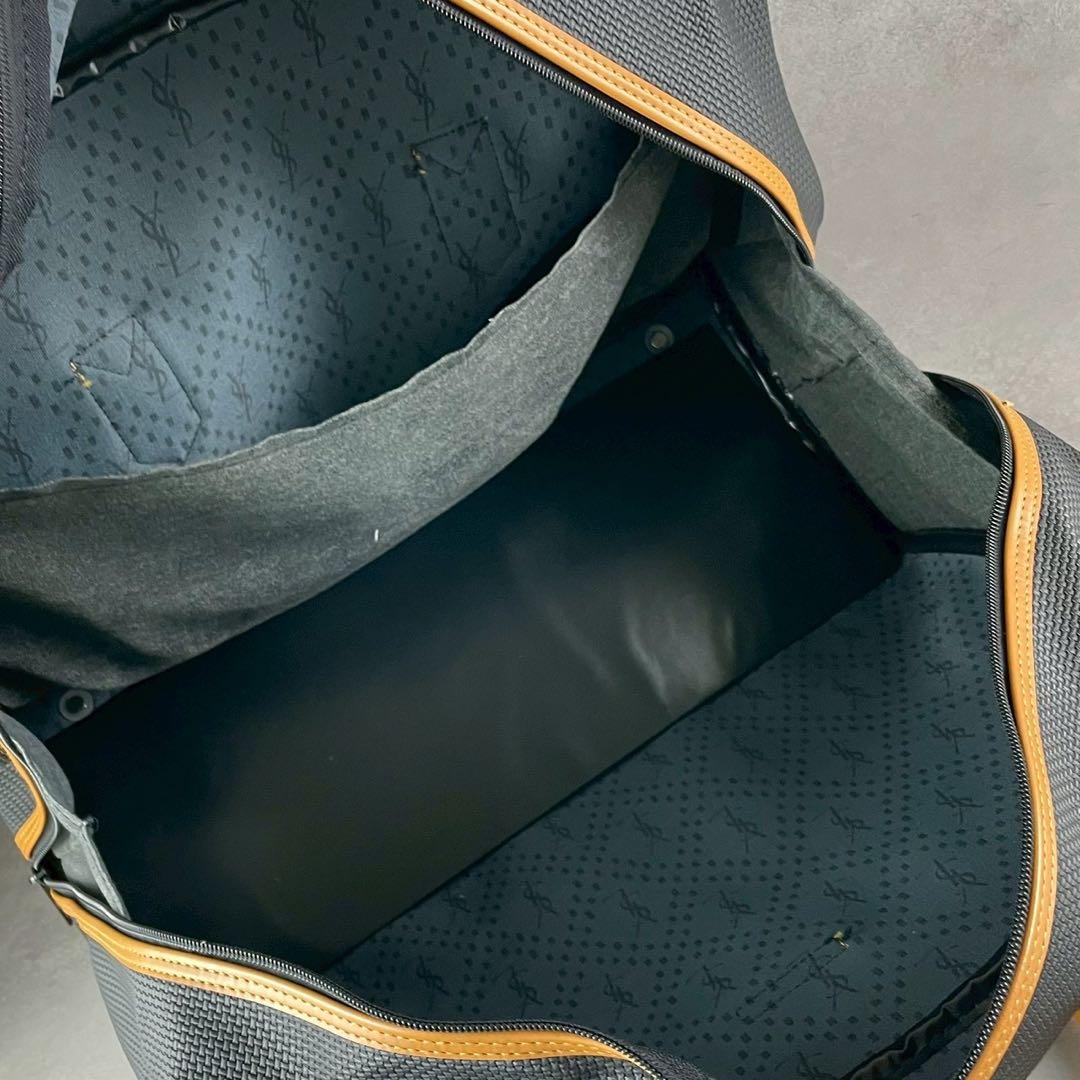 希少/美品 イヴサンローラン ボストンバッグ YSLロゴ 旅行 大容量 レザー