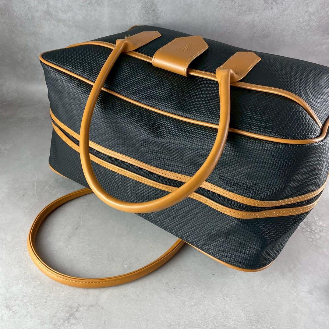 希少/美品 イヴサンローラン ボストンバッグ YSLロゴ 旅行 大容量 レザー