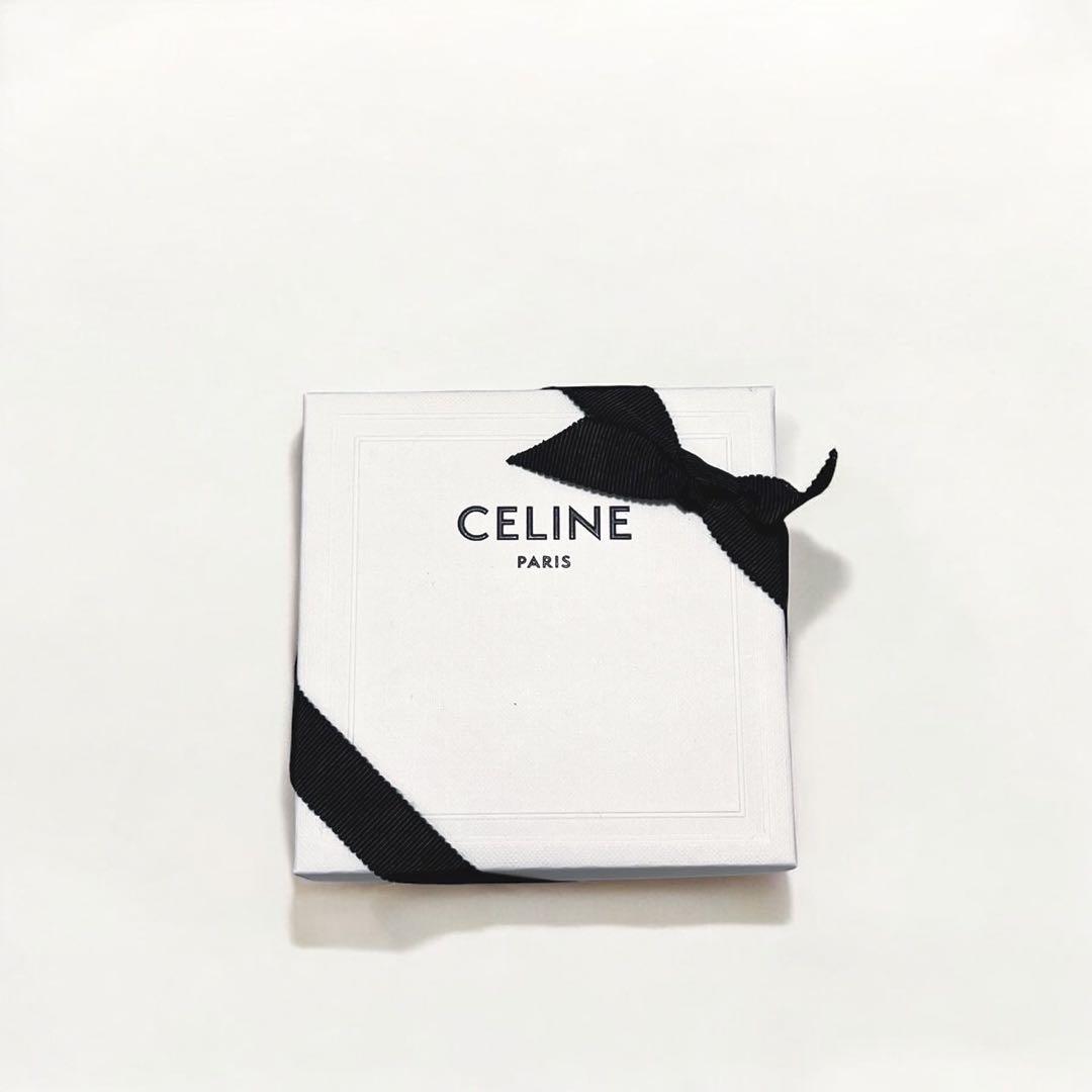 セリーヌ シュシュ レイユール シルク ゴールド ブラック トリオンフ ロゴ