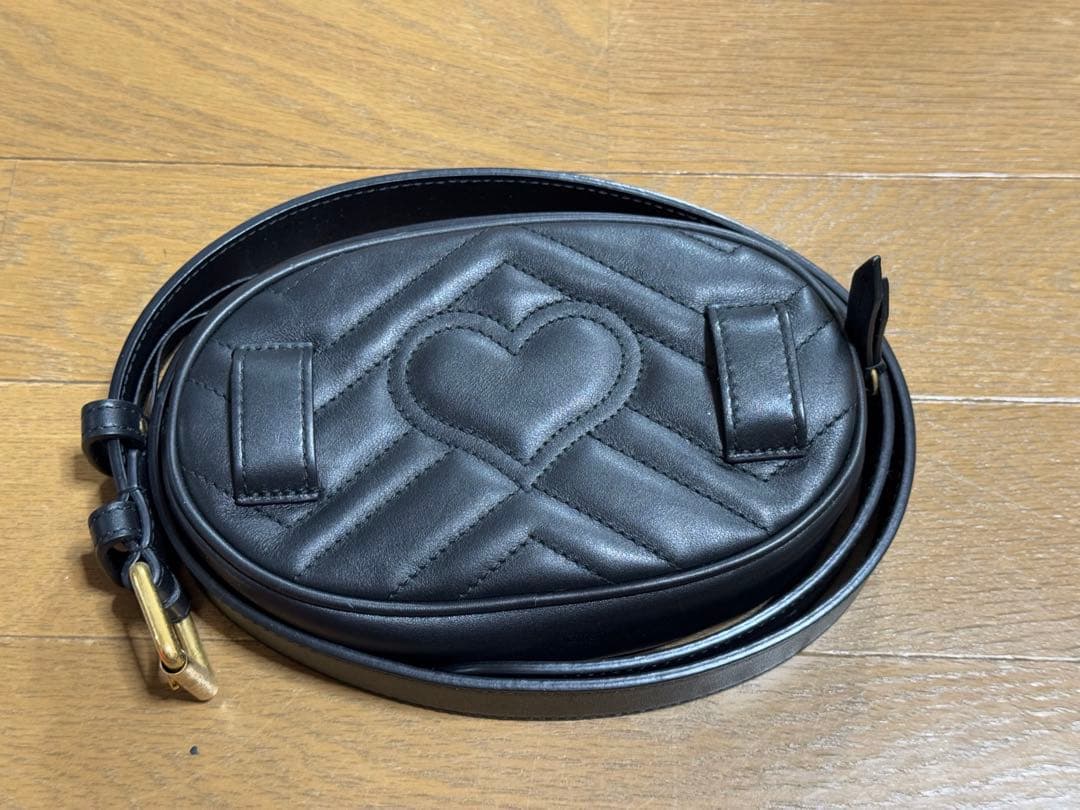 正規品　GUCCI マーモント ブラック ウエスト　ボディバッグ