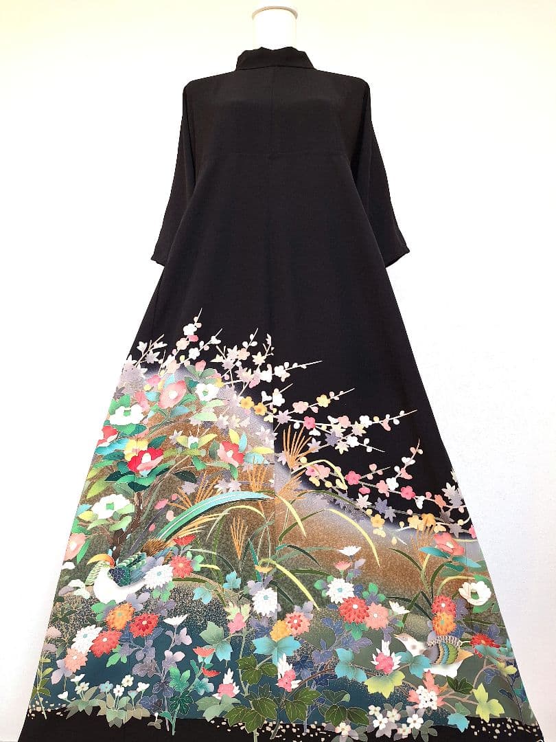 着物リメイクワンピース3684