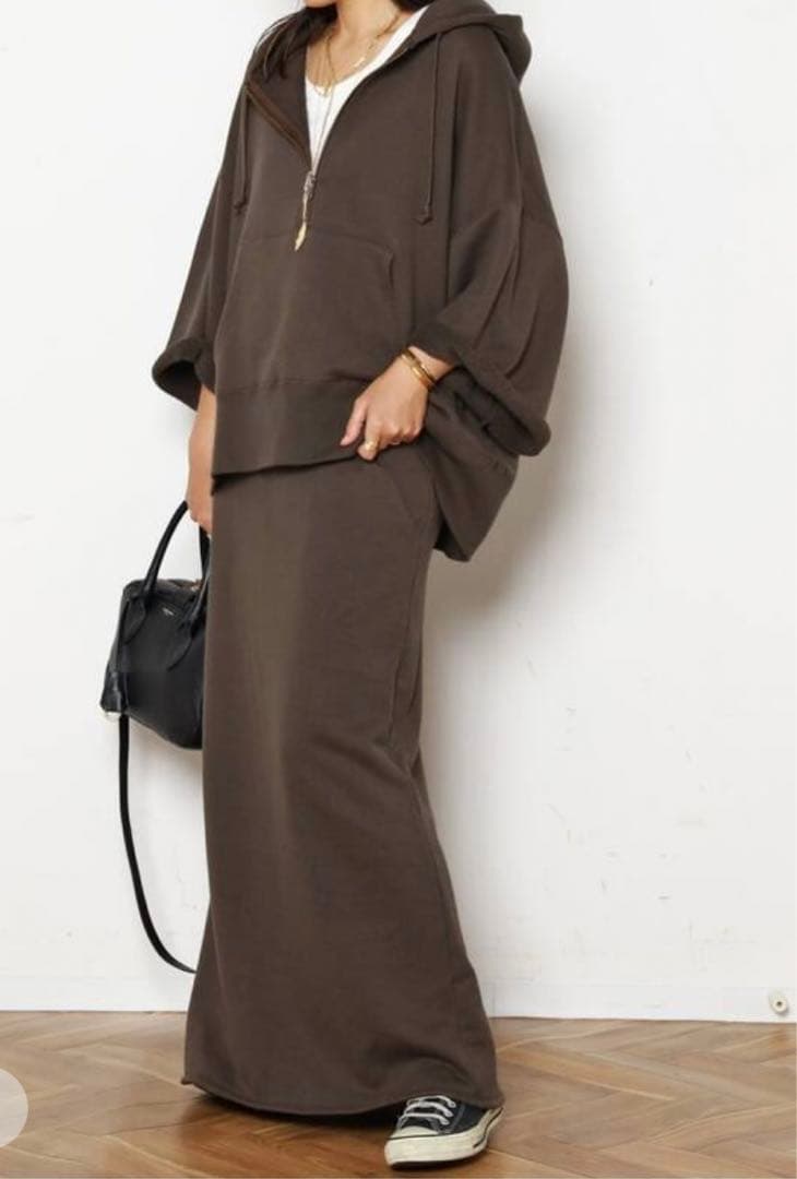 AP STUDIO 2025AW ウールミックススウェットスカート　ブラウン