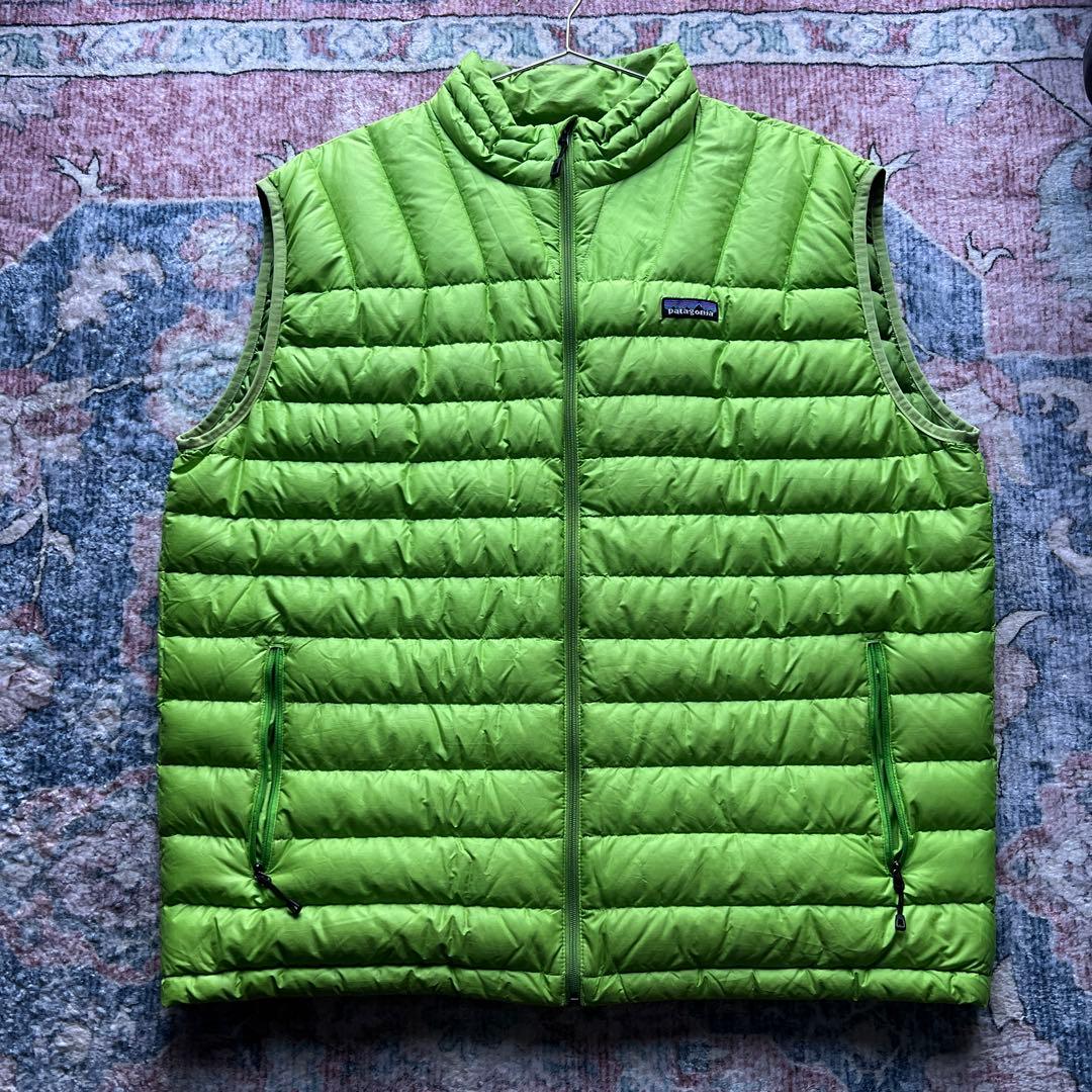 Patagonia ライムグリーン ダウンベスト