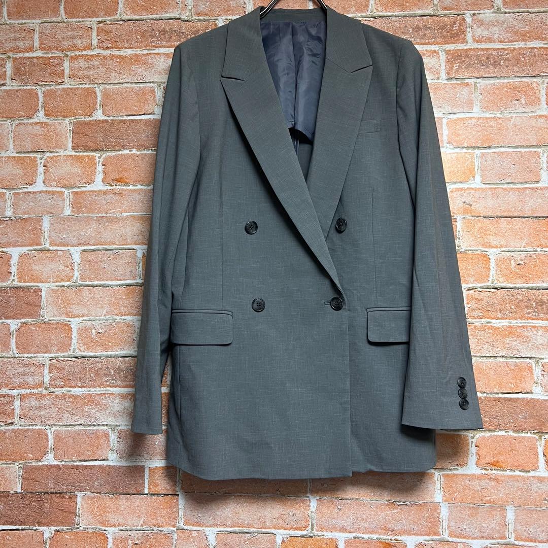 (現行品)スーツセレクト　ダブルスーツパンツセットアップ　洗える　ストレッチ