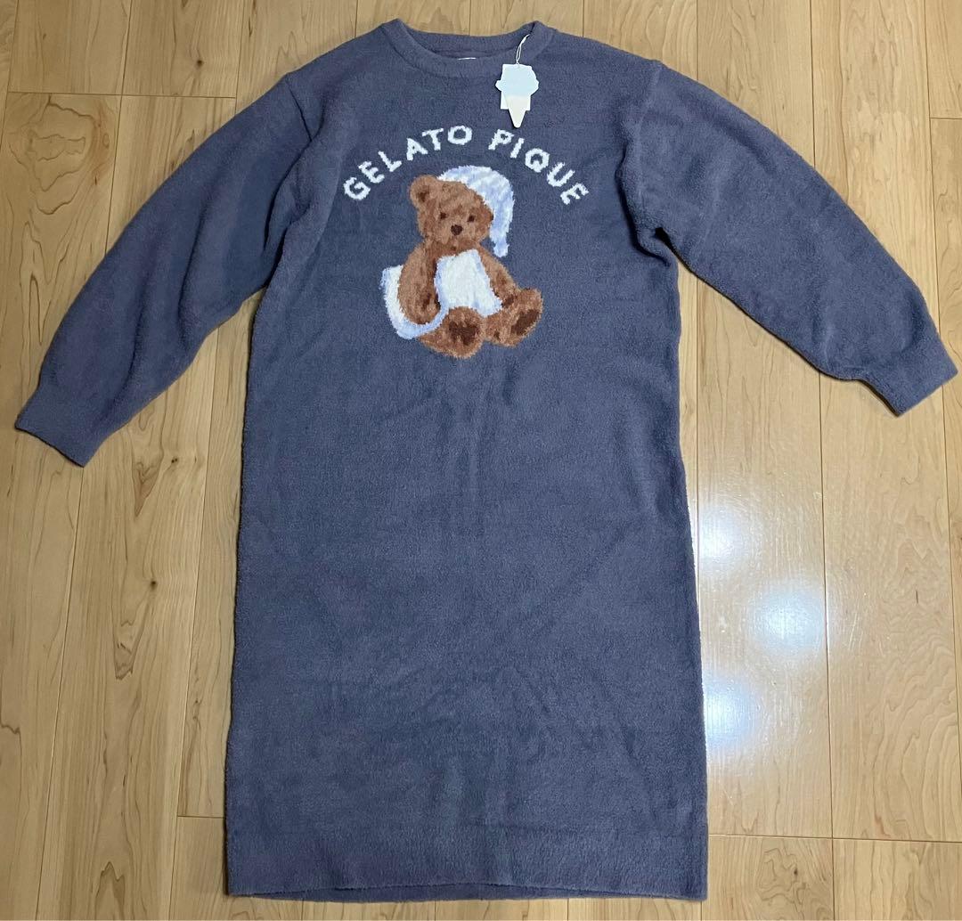 ジェラートピケ　GOOD NIGHT BEAR ジャガードワンピース　未着用