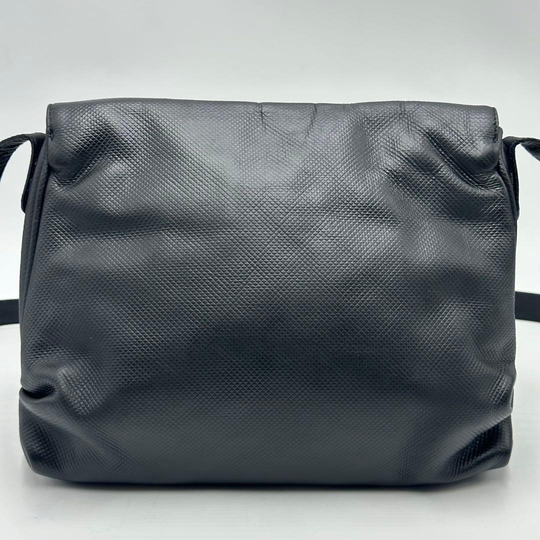 美品 ボッテガヴェネタ マルコポーロ メッセンジャーバッグ 斜め掛け PVC 黒