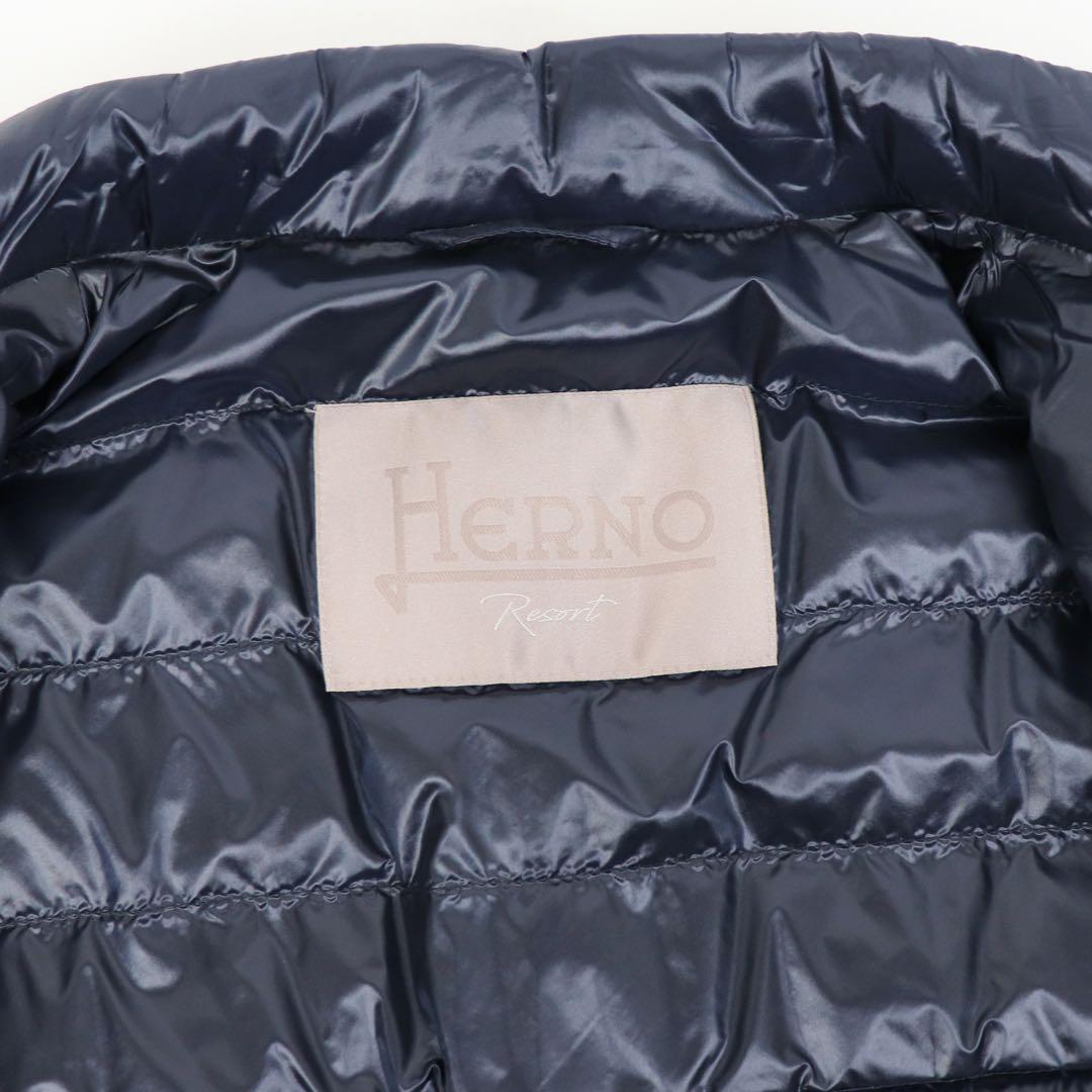 新品未使用 HERNO Resort ライダースウルトラライトダウンブルゾン44