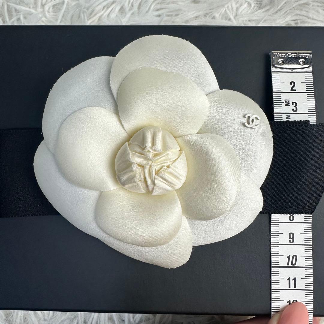 新品同様 CHANEL シャネル カメリア コサージュ ブローチ リボン