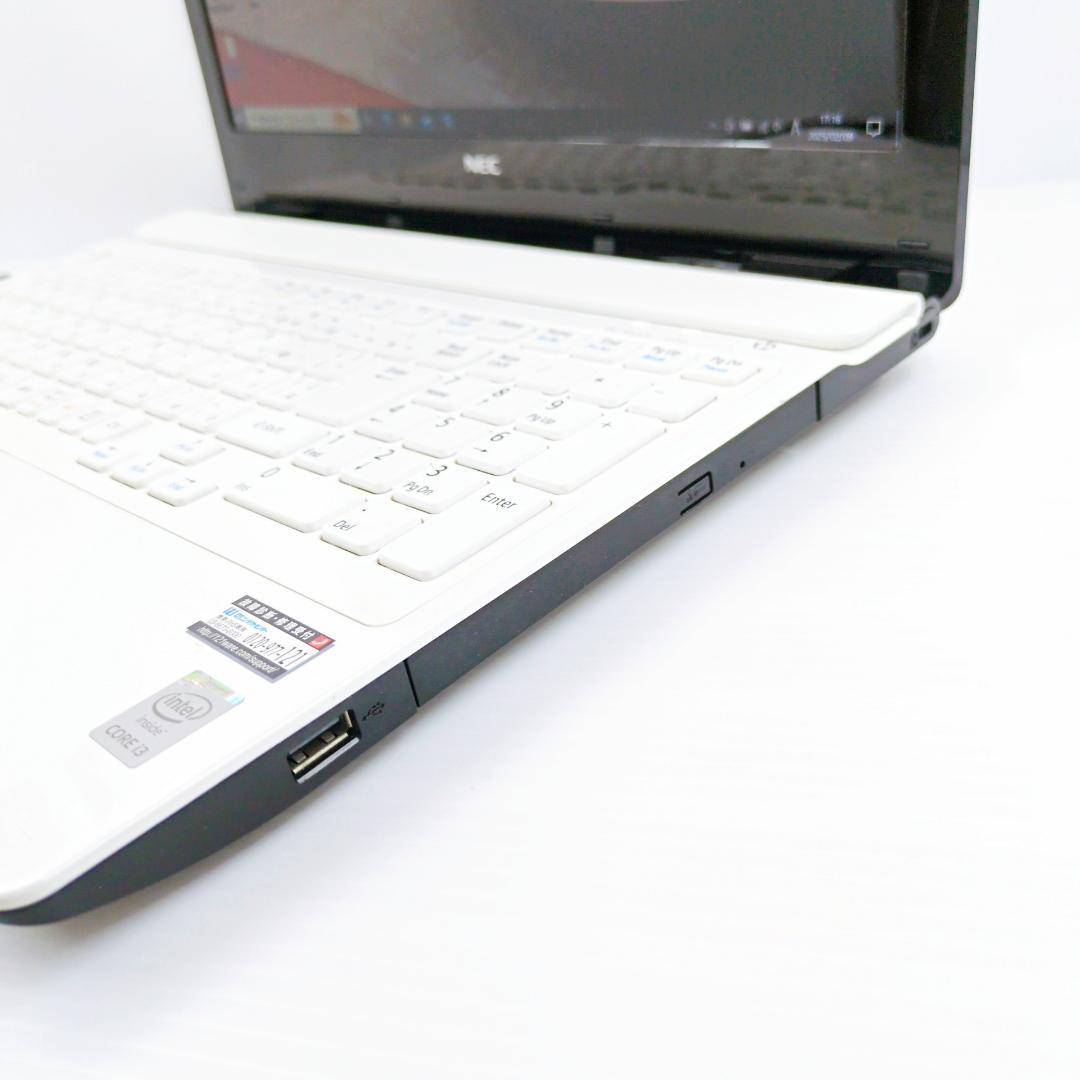 【お買い得】NEC Lavie人気白すぐに使えるノートパソコン カメラ付 e42