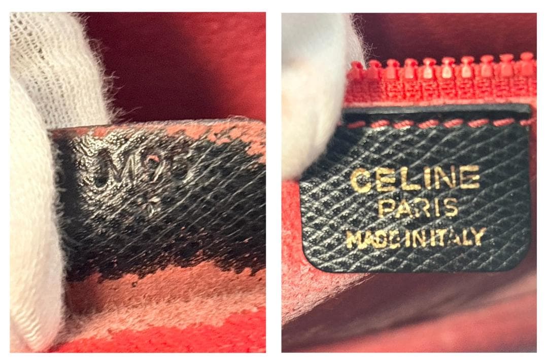 セリーヌ ヴィンテージ ターンロック 2WAY ハンドバッグ ゴールド ブラック