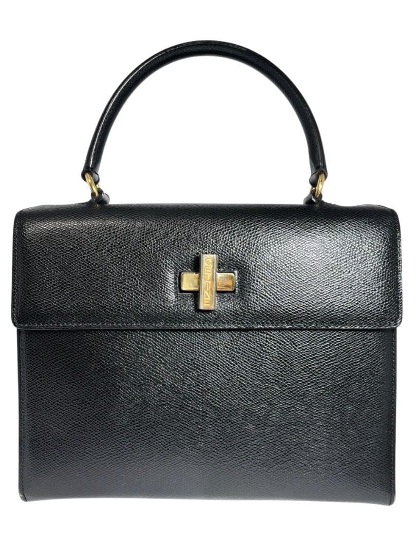 セリーヌ ヴィンテージ ターンロック 2WAY ハンドバッグ ゴールド ブラック