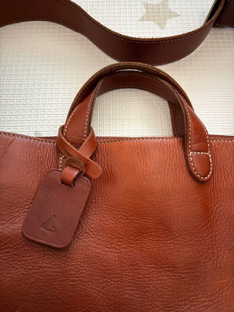 土屋鞄　ラージトート　ブラウン