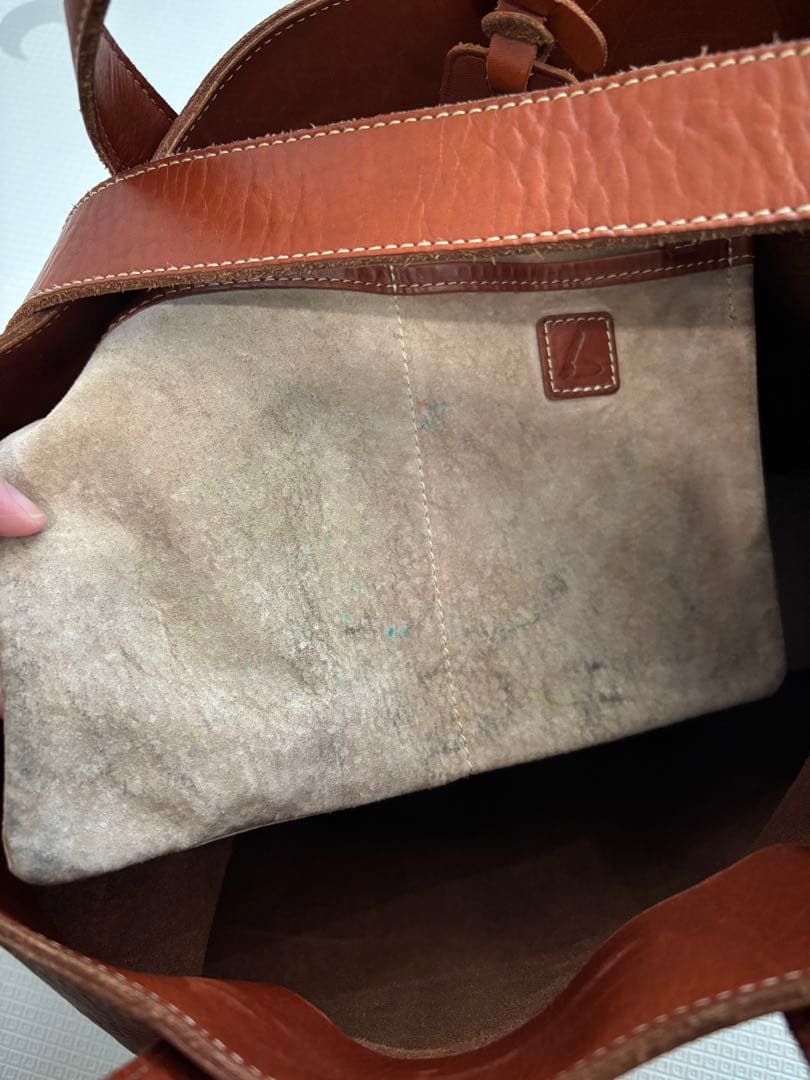 土屋鞄　ラージトート　ブラウン