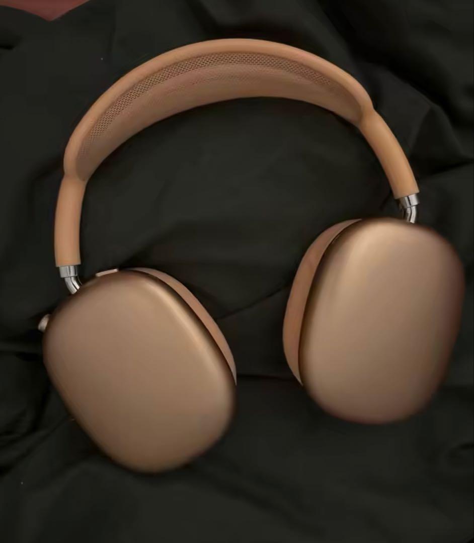 ゴールド ワイヤレスヘッドホン エルゴノミックデザイン