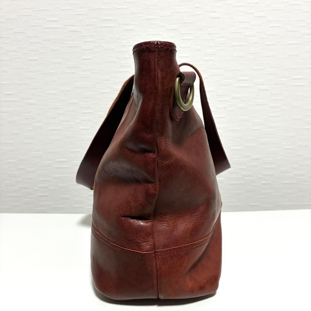 RYU トートバッグ ショルダーバッグ ブラウン 赤茶色 オールレザー 2way