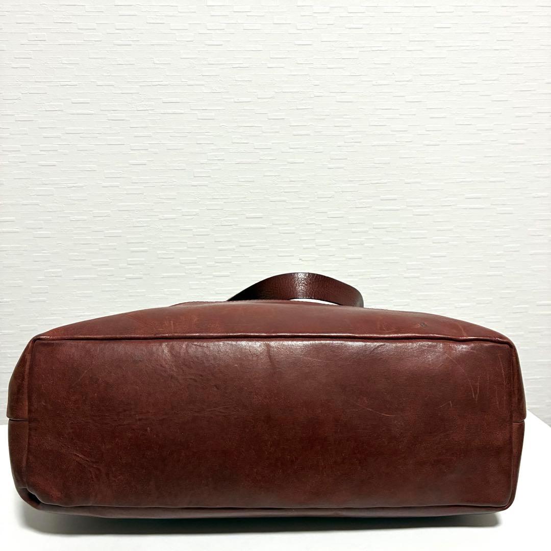 RYU トートバッグ ショルダーバッグ ブラウン 赤茶色 オールレザー 2way